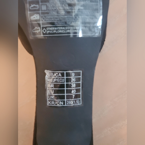 Black bow studded low healed mules pointed toe black suede. - Picture 6 of 7